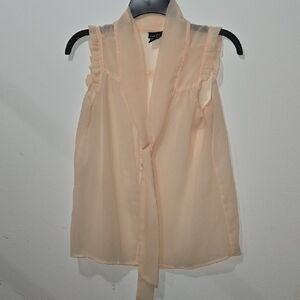 3 For $10: Rue21 Orange Sleeveless Blouse with Mandarin Collar